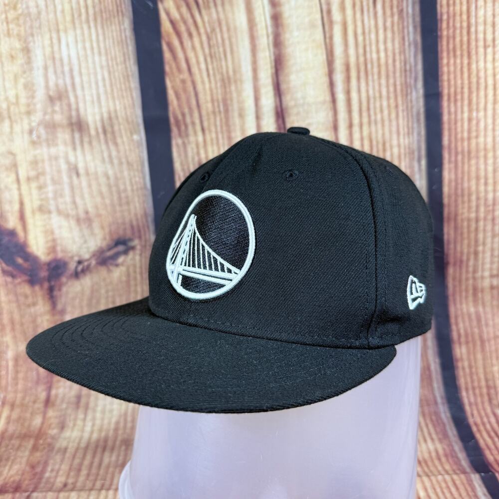 Golden State Warriors New Era Black 9Fifty Adjustable Hat Snapback Baseball Cap